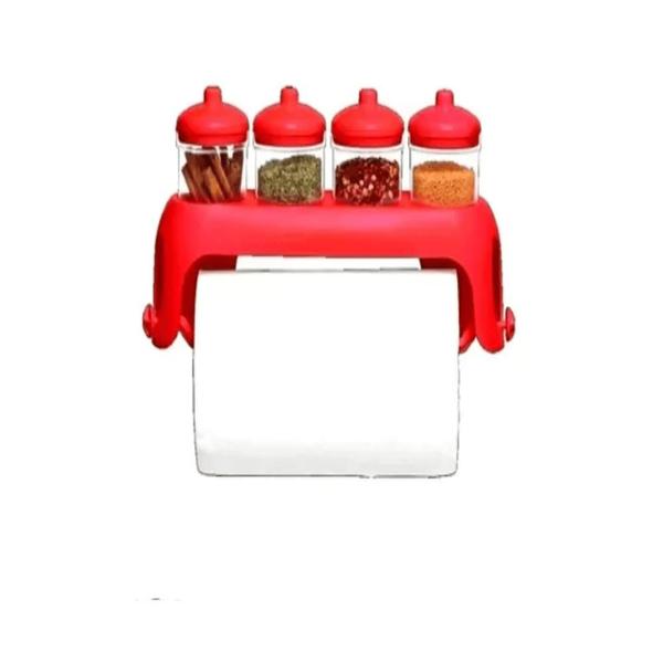Porta Papel Toalha Alumínio Filme Suporte Parede De Cozinha condimento cozinha tempero - GIOTTO Imagem de Porta Papel Toalha Alumínio Filme Suporte Parede De Cozinha condimento cozinha tempero