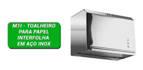 Imagem de Porta Papel Toalha Inox Toalheiro Folhas Inter Folhadas M1i