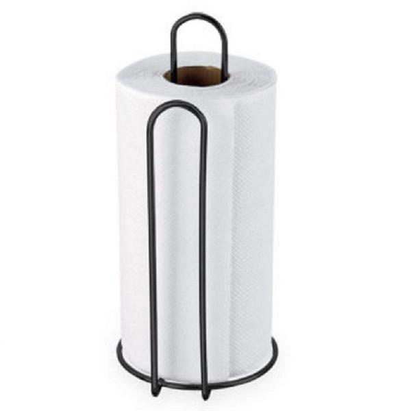 Porta Papel Toalha Preto Suporte Guardanapo Rolo Organização Cozinha - Passerini