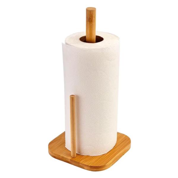 Porta Papel Toalha Suporte Papel Toalha Cozinha Bambu - Livon Imagem de Porta Papel Toalha Suporte Papel Toalha Cozinha Bambu