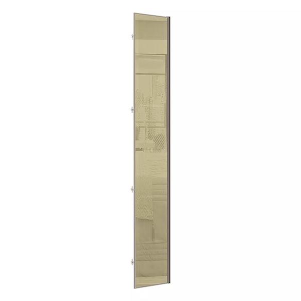 Porta para Closet com Vidro Reflecta Bronze 40cm com Puxador Perfil Champagne Luciane Móveis Imagem de Porta para Closet com Vidro Reflecta Bronze 40cm com Puxador Perfil Champagne Luciane Móveis