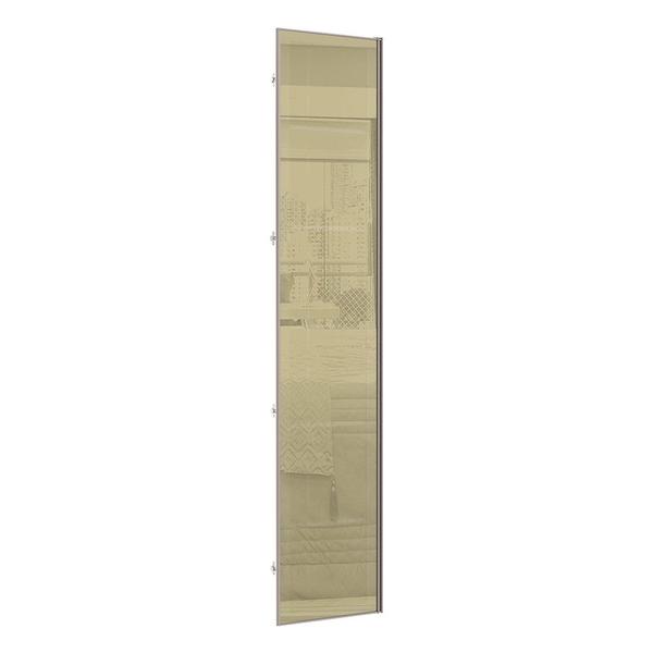 Imagem de Porta para Closet com Vidro Reflecta Bronze 50cm com Puxador Perfil Champagne Luciane Móveis