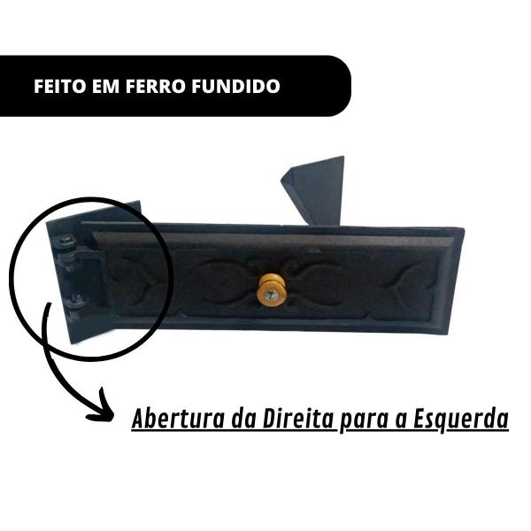 Imagem de Porta para Fogão de Ferro Fundido 46x16,5cm Forno Campeiro