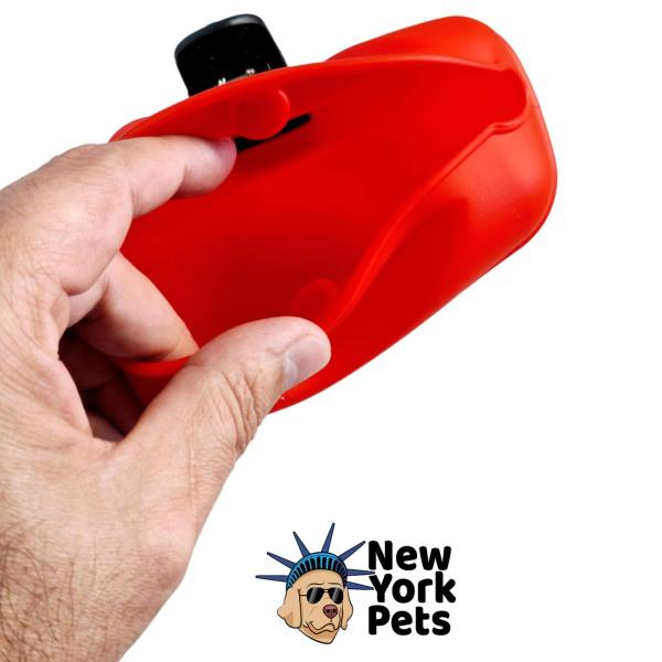 Imagem de Porta Petisco para Adestramento silicone NYPets com suporte - Vermelho