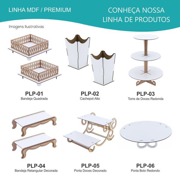 Imagem de Porta Pirulito Doces Escadinha Linha Premium - Mdf Branco