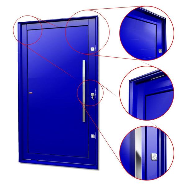 Imagem de Porta Pivotante Lambril com Puxador Lado Direito Elite 216x100 Azul