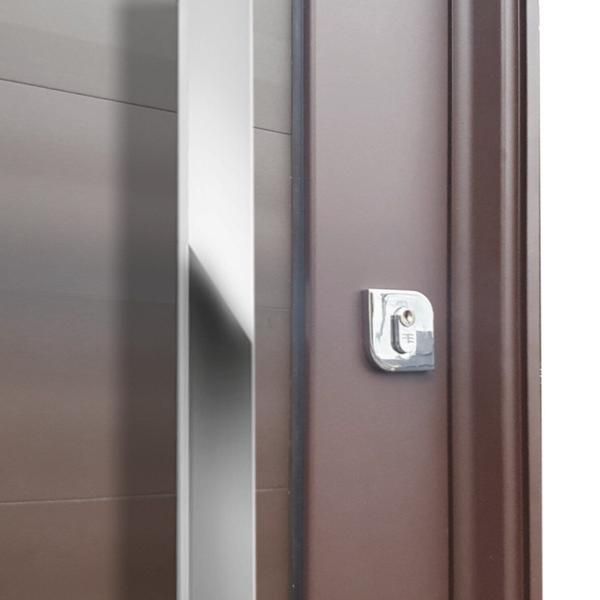 Imagem de Porta Pivotante Lambril com Puxador Lado Direito Elite 216x100 Corten