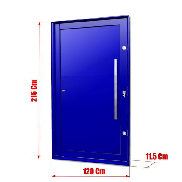 Imagem de Porta Pivotante Lambril com Puxador Lado Direito Elite 216x120 Azul