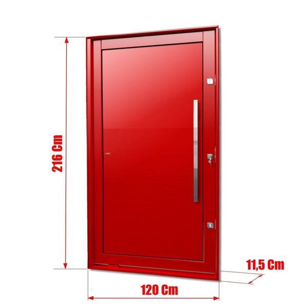 Imagem de Porta Pivotante Lambril com Puxador Lado Direito Elite 216x120 Vermelho