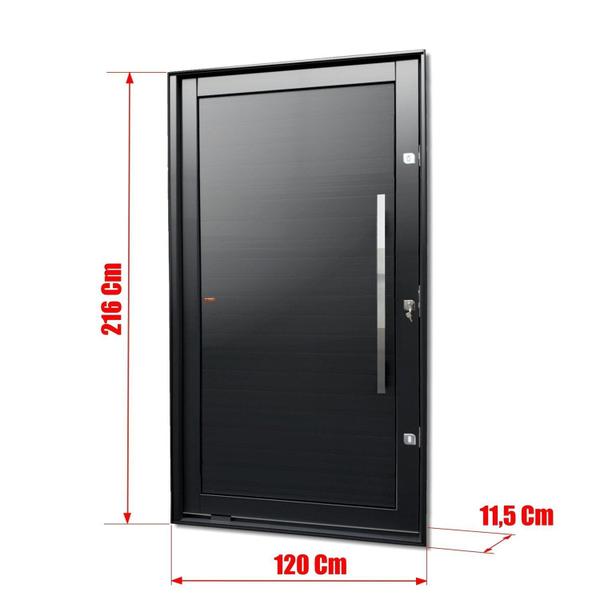 Imagem de Porta Pivotante Lambril com Puxador Lado Direito Elite 216x120cm Preto