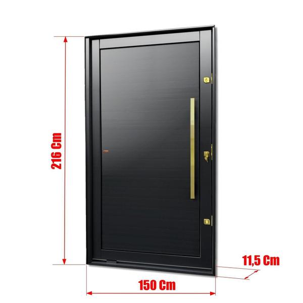 Imagem de Porta Pivotante Lambril com Puxador Lado Direito Elite 216x150 Preto