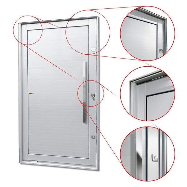 Imagem de Porta Pivotante Lambril com Puxador Lado Direito Elite 240x130 Branco