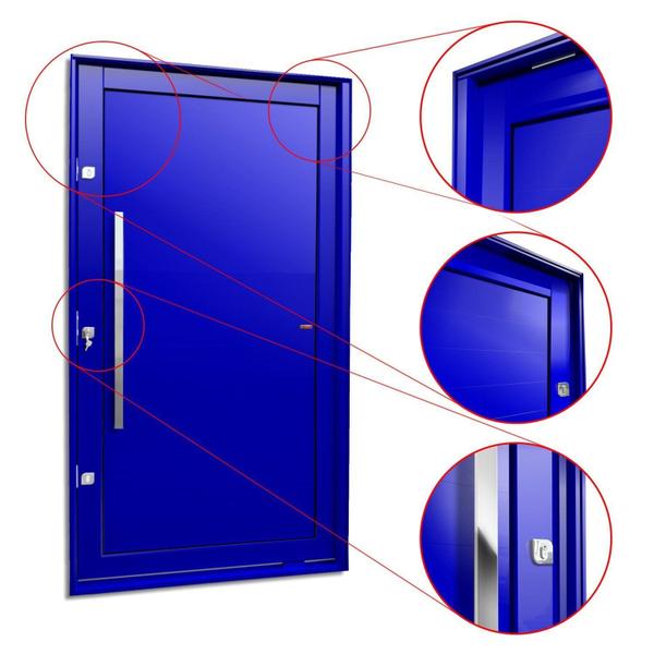 Imagem de Porta Pivotante Lambril com Puxador Lado Esquerdo Elite 216x100 Azul