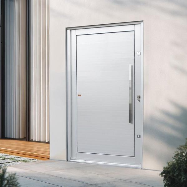 Imagem de Porta Pivotante Lambril com Puxador Lado Esquerdo Elite 216x100 Branco