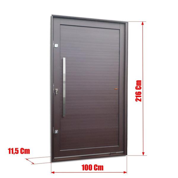 Imagem de Porta Pivotante Lambril com Puxador Lado Esquerdo Elite 216x100 Corten