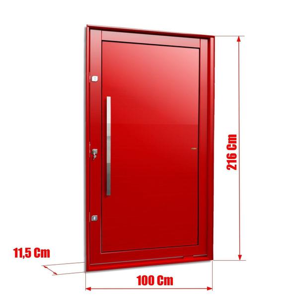 Imagem de Porta Pivotante Lambril com Puxador Lado Esquerdo Elite 216x100 Vermelho