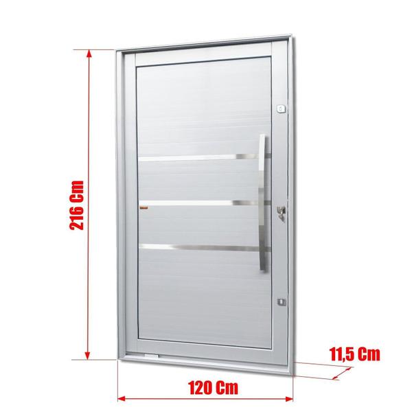 Imagem de Porta Pivotante Lambril Evolution com Puxador Lado Direito Elite 216x120 Branco