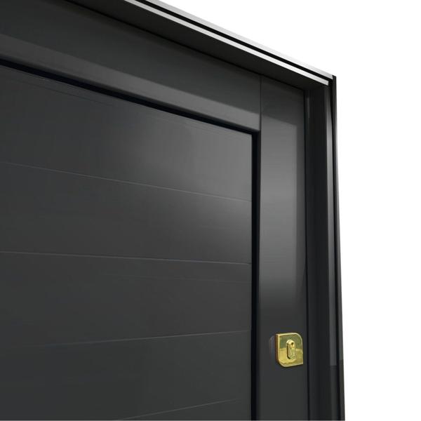 Imagem de Porta Pivotante Lambril Evolution com Puxador Lado Direito Elite 216x120cm Preto