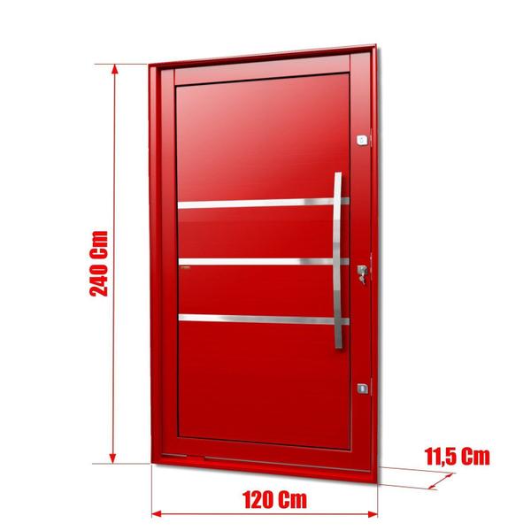 Imagem de Porta Pivotante Lambril Evolution com Puxador Lado Direito Elite 240x120 Vermelho