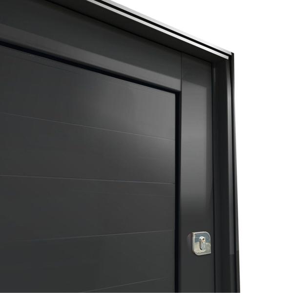 Imagem de Porta Pivotante Lambril Evolution com Puxador Lado Esquerdo Elite 216x120 Preto