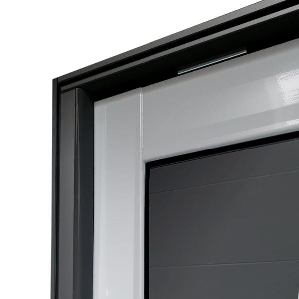 Imagem de Porta Pivotante Lambril Evolution com Puxador Lado Esquerdo Elite 216x130 Mix Preto