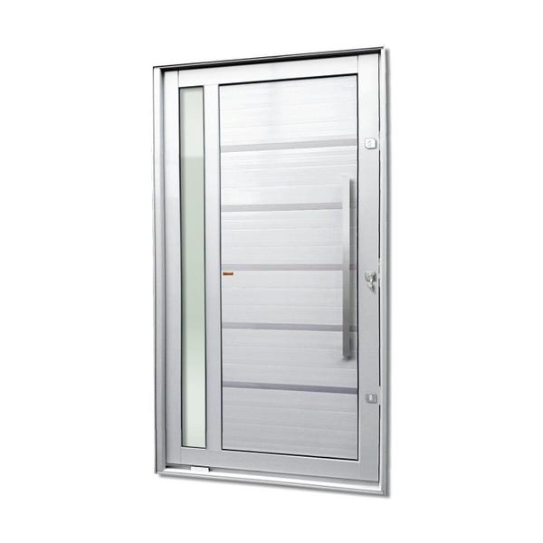 Imagem de Porta Pivotante Lambril Miraggio com Puxador Lado Direito Elite 216x130 Branco