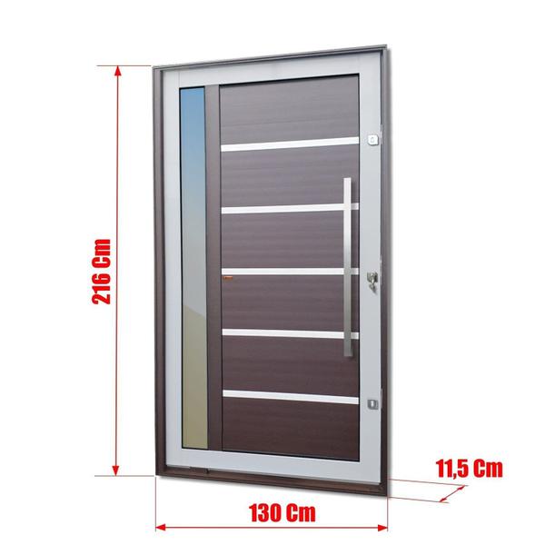 Imagem de Porta Pivotante Lambril Miraggio com Puxador Lado Direito Elite 216x130 Mix Corten