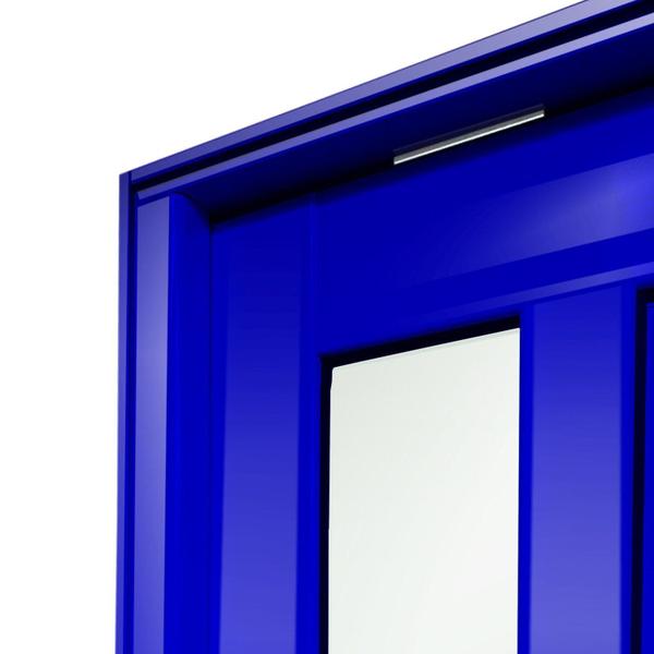 Imagem de Porta Pivotante Lambril Miraggio com Puxador Lado Direito Elite 240x130 Azul