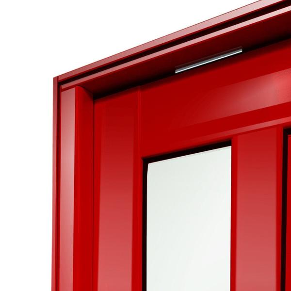 Imagem de Porta Pivotante Lambril Miraggio com Puxador Lado Esquerdo Elite 216x130 Vermelho