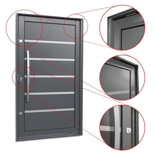 Imagem de Porta Pivotante Lambril Premium com Puxador Lado Esquerdo Elite 240x120