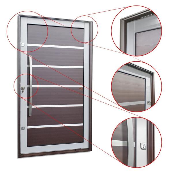 Imagem de Porta Pivotante Lambril Premium com Puxador Lado Esquerdo Elite 240x130