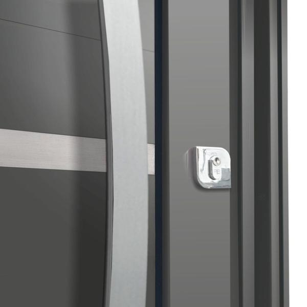 Imagem de Porta Pivotante Lambril Premium com Puxador Lado Esquerdo Elite 240x130 Cinza