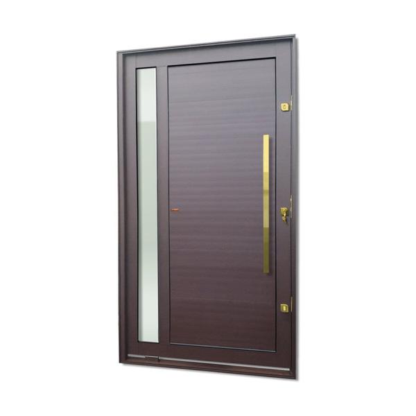 Imagem de Porta Pivotante Lambril Visione com Puxador Lado Direito Elite 216x10cm Corten