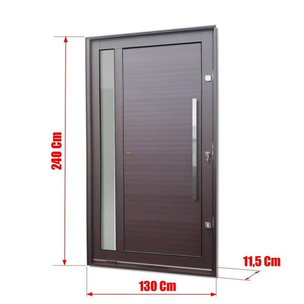 Imagem de Porta Pivotante Lambril Visione com Puxador Lado Direito Elite 240cmx130cm Corten