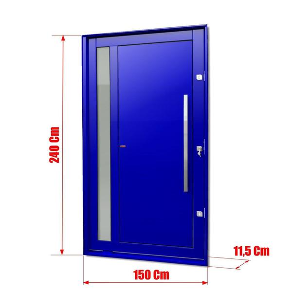 Imagem de Porta Pivotante Lambril Visione com Puxador Lado Direito Elite 240cmx150cm Azul