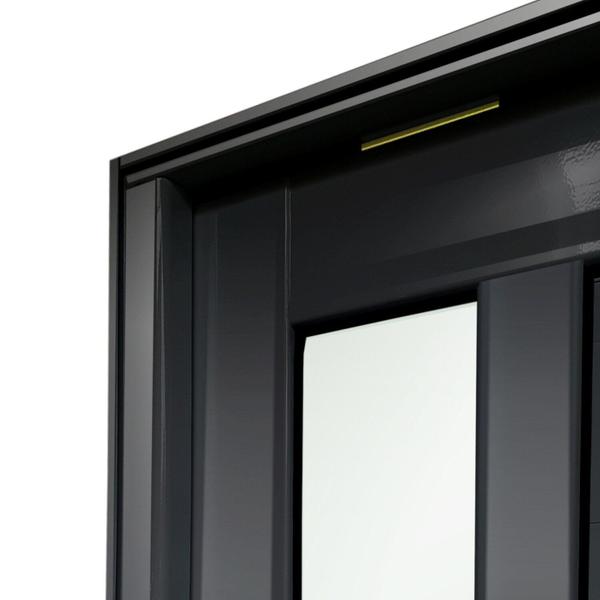 Imagem de Porta Pivotante Lambril Visione com Puxador Lado Direito Elite 240x150 Preto