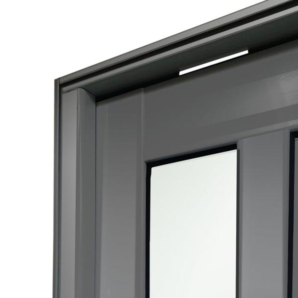 Imagem de Porta Pivotante Lambril Visione com Puxador Lado Esquerdo Elite 216x130 Cinza