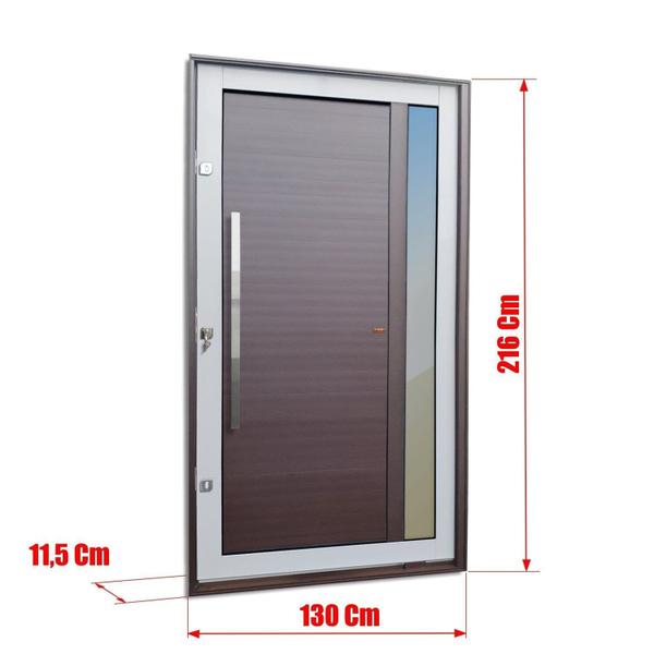 Imagem de Porta Pivotante Lambril Visione com Puxador Lado Esquerdo Elite 216x130cm