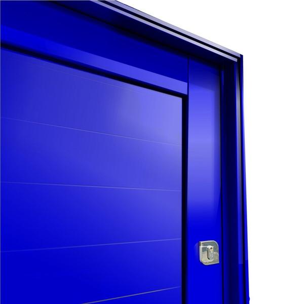 Imagem de Porta Pivotante Lambril Visione com Puxador Lado Esquerdo Elite 240cmx120cm Azul