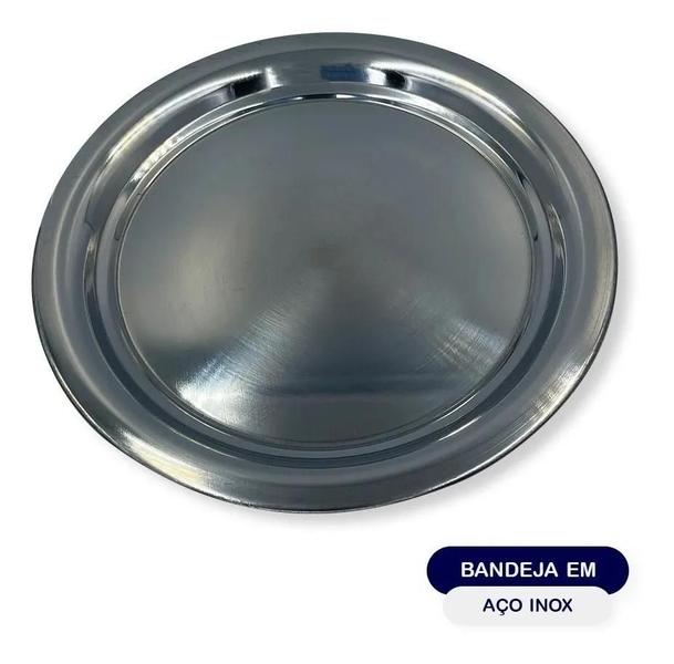 Imagem de Porta Queijo Inox Queijeira Redonda Com Tampa Acrílico Fratelli Suporte Para Queijos Minas Mussarela 