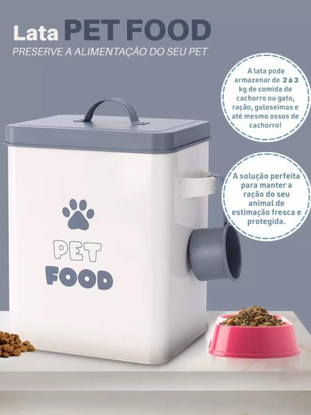 Imagem de Porta Ração Lata Pet Food - Pet