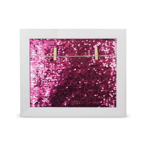 Porta Retrato 24X30 Para 2 Fotos 9X13Cm Lantejoula Pink - Lore Imagem de Porta Retrato 24X30 Para 2 Fotos 9X13Cm Lantejoula Pink