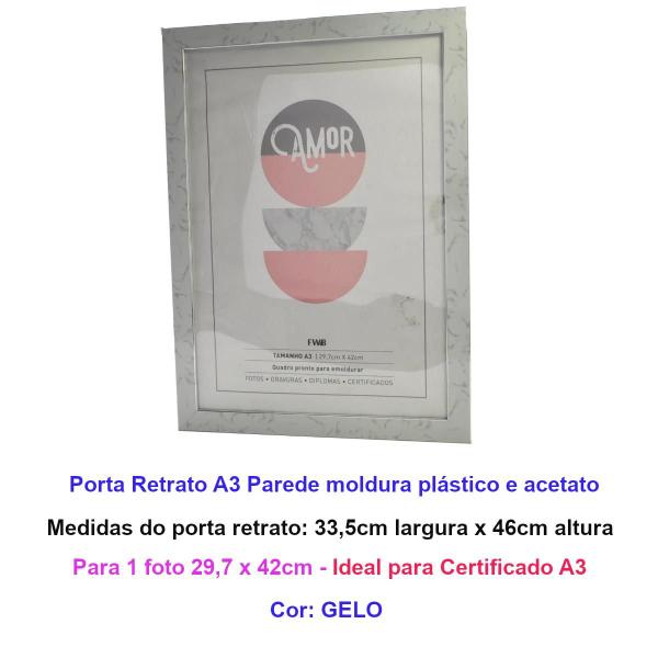 Imagem de Porta Retrato A3 p/ Certificados Gravura Diplomas documentos