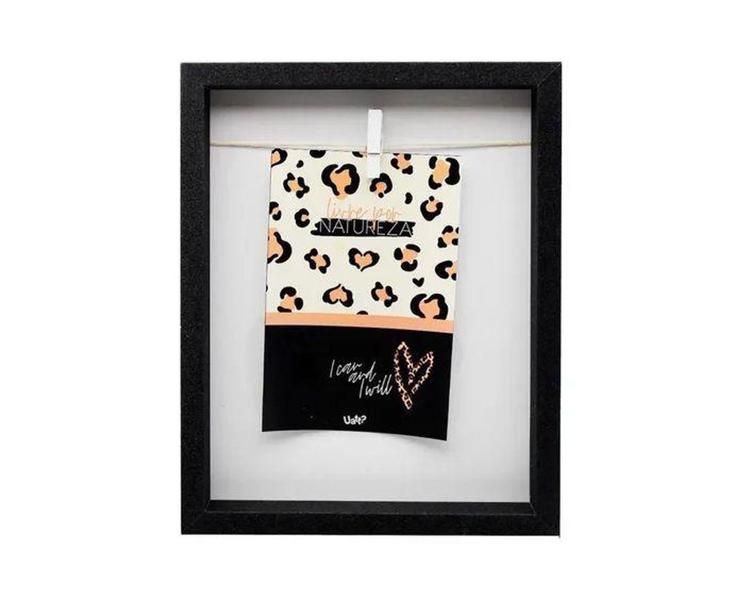 Imagem de Porta Retrato Clip Glitter - Preto 19,1 x 24,2 x 3 cm - Uatt