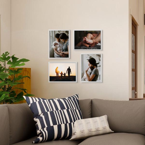 Porta Retrato de Parede 15x21 Moderno Kit Fotos Para Família Casa Decoração Composição Viagem - Bimper Imagem de Porta Retrato de Parede 15x21 Moderno Kit Fotos Para Família Casa Decoração Composição Viagem