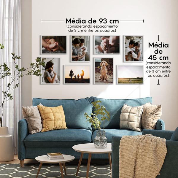 Imagem de Porta Retrato de Parede 15x21 Moderno Kit Fotos Para Família Casa Decoração Composição Viagem