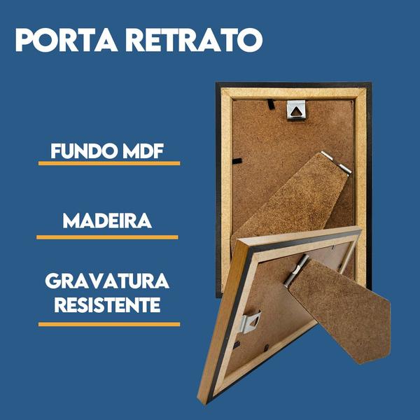 Imagem de Porta retrato de Vidro 21x30cm Kit com 3 Unidades Lembrancinha de Festa