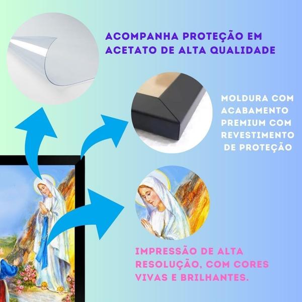 Imagem de Porta Retrato Decorativo 10x15 Nossa Senhora de Lourdes  Mod. 1