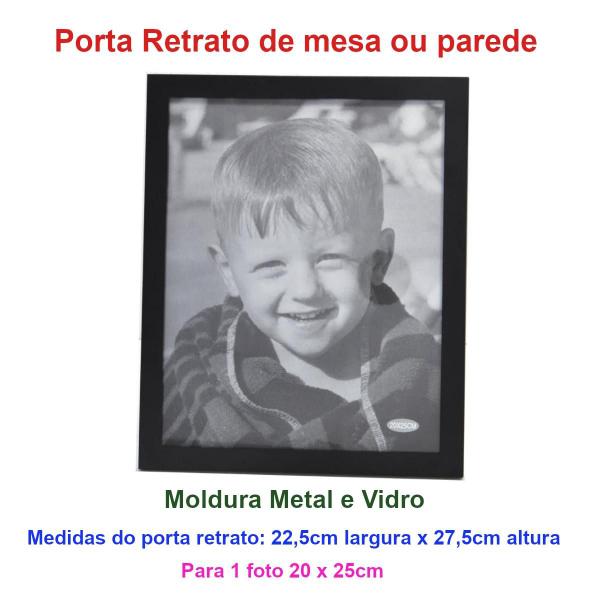 Imagem de Porta Retrato Estilo Clássico decoração Moldura Metal Vidro