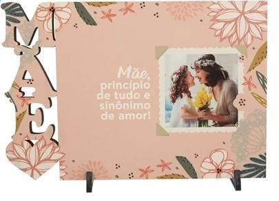 Imagem de Porta Retrato MDF p/ Sublimação c/ Suporte - Mães 9mm